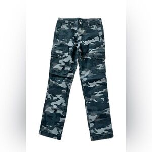 NWT Gymboree Sz 8 Boys Camo Cargo Pants Black Gray Camouflage Adjustable